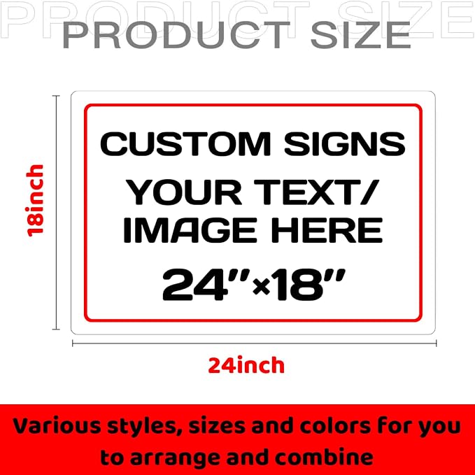 Personalized signs, Aluminum Weatherproof Metal Sign, Optional reflective - Image 2