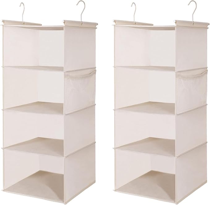 MAX Houser 4 Tier Shelf Hanging Closet Organizer, Closet Hanging Shelf by MAXHouser