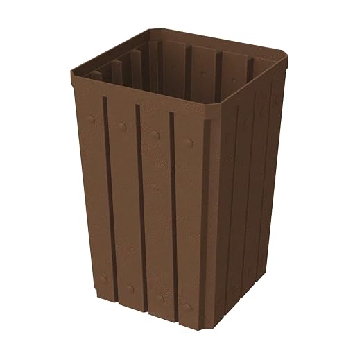 32 Gallon Square Slatted 100% Recycled Plastic Heavy-Duty Commercial Outdoor or - Image 4