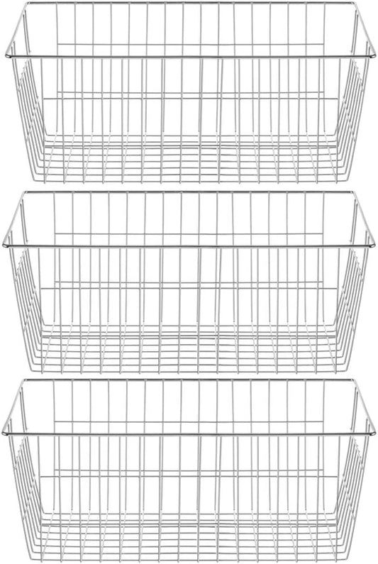 SANNO Freezer Baskets Wire Storage Baskets Closet Organization Baskets Bin by SANNO