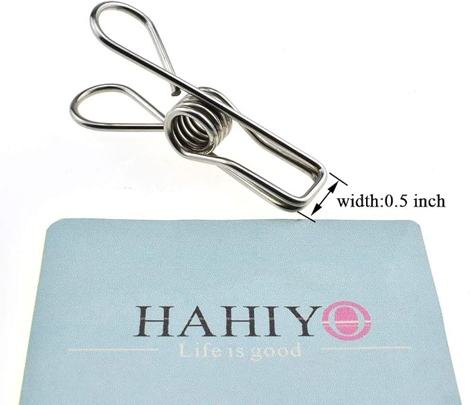 HAHIYO Clothespins Chip Clips All Metal Stainless Steel No Rust Stains Strong - Image 4