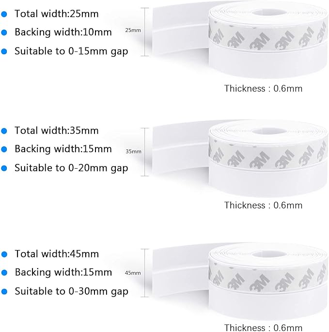 TAROSE Weather Stripping, 16.5 Feet Silicone Door Seal Strip - Image 2