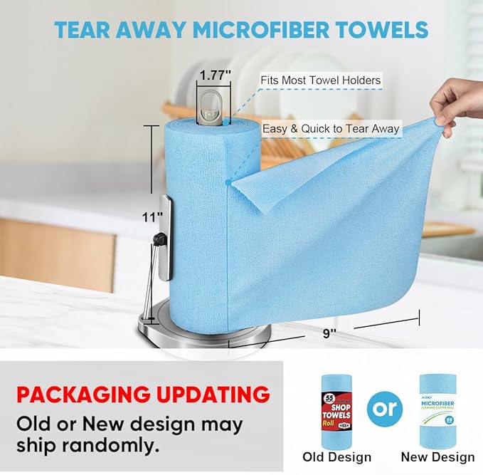 AIDEA Microfiber Cleaning Cloth Roll, Microfiber Towels - Image 2