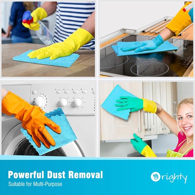Orighty Cleaning Cloths 12x12 inch, Highly Absorbent Microfiber Cleaning - Image 4