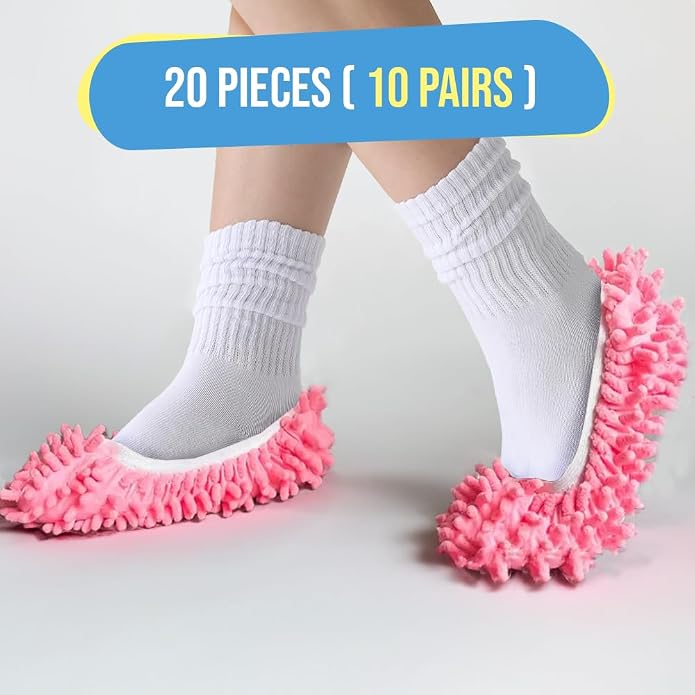 Winterlace Mop Slippers 20 Pcs Microfiber Chenille House Floor Dusting Cleaning - Image 2