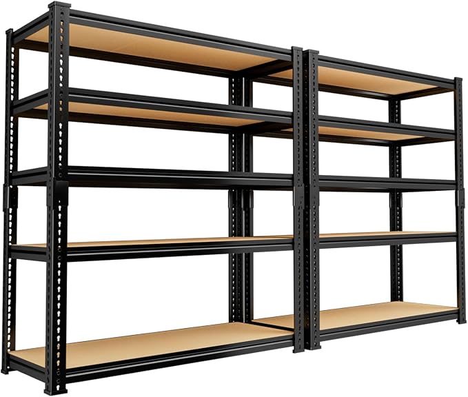 Garage Shelving, 5 Tier Adjustable Metal Organizer Wire Rack by Unknown