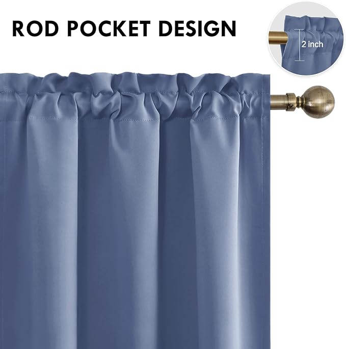 DWCN Blackout Curtains – Thermal Insulated, Energy Saving & Noise Reducing - Image 4