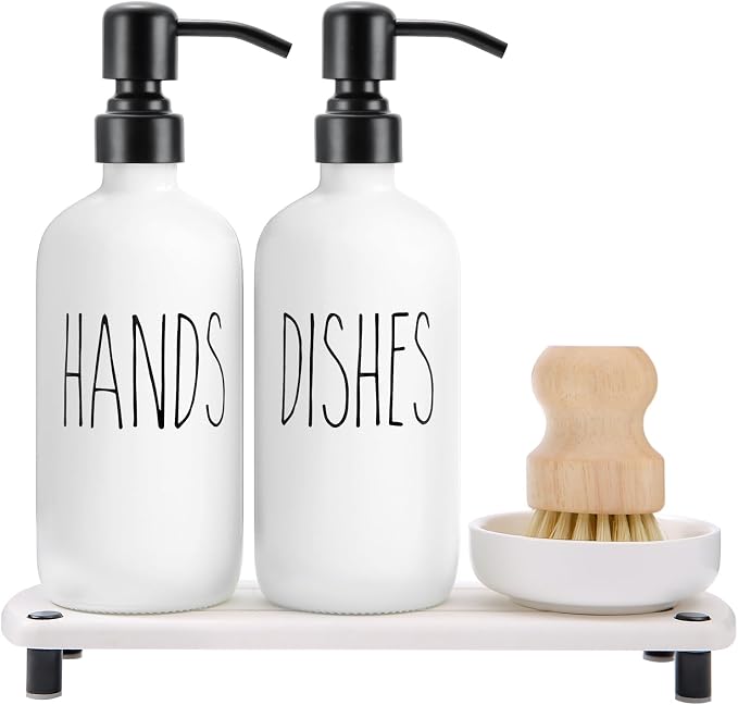 MOMEEMO White Soap Dispenser Set Comes by MOMEEMO