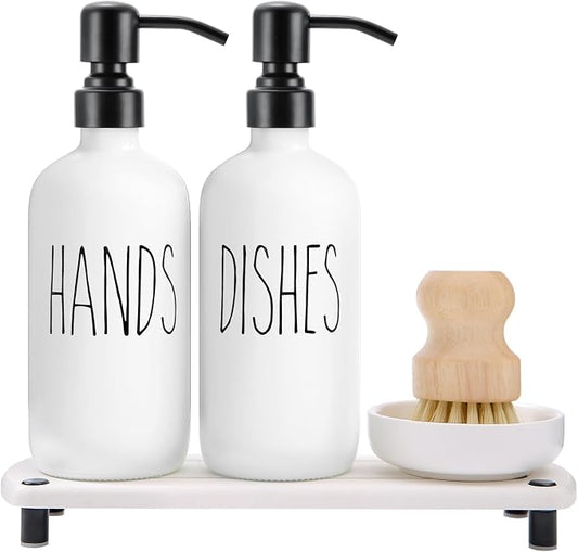 MOMEEMO White Soap Dispenser Set Comes by MOMEEMO