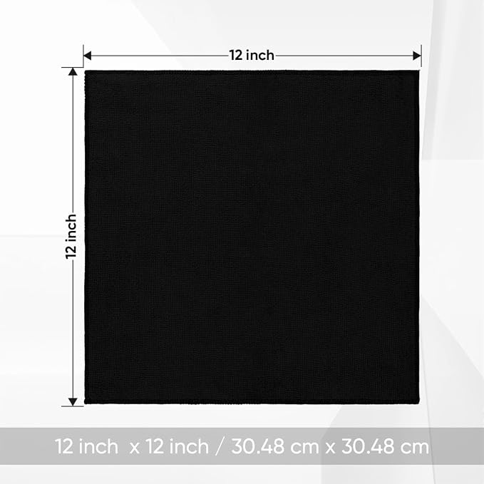 HOMEXCEL Black Washcloths 24 Pack, Highly Absorbent and Soft Microfiber Face - Image 4