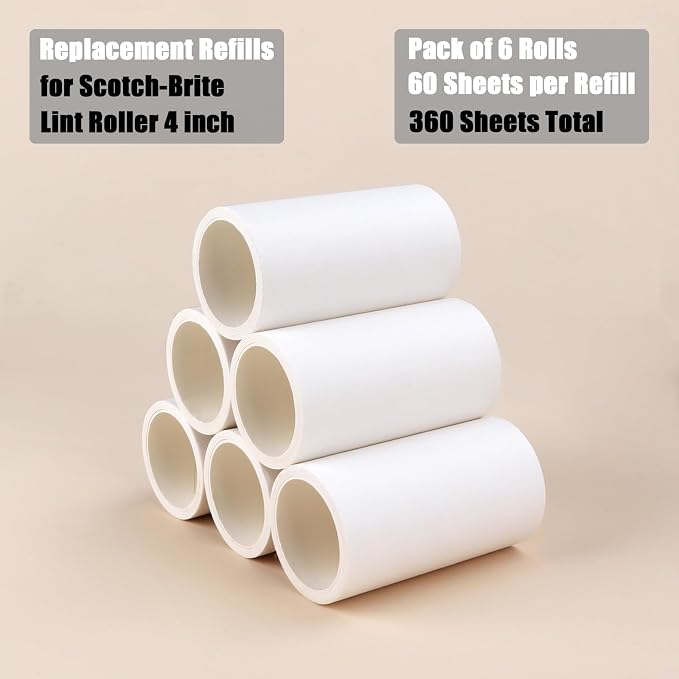 4 inch Lint Roller Refills Only Compatible - Image 3