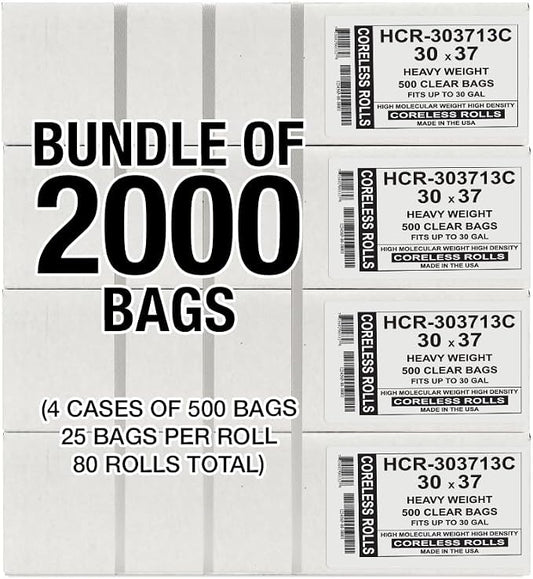 Aluf Plastics High Density Trash Bags, 20-30 Gallon, 13 Micron, - Image 2