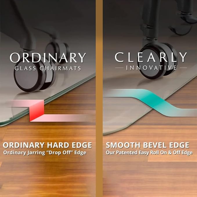 Exclusive Beveled Edge Glass Chair Mat - Image 2