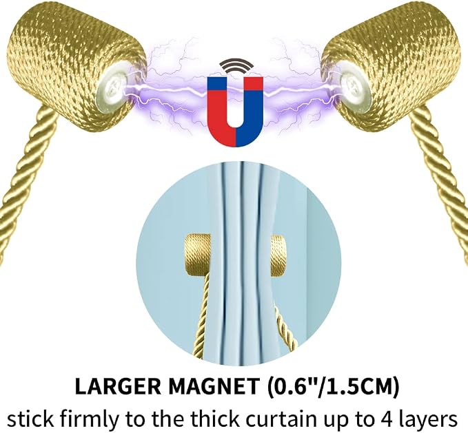 18 Inch Strong Magnetic Curtain Tiebacks, Curtain Holdbacks Modern Upgrade - Image 6