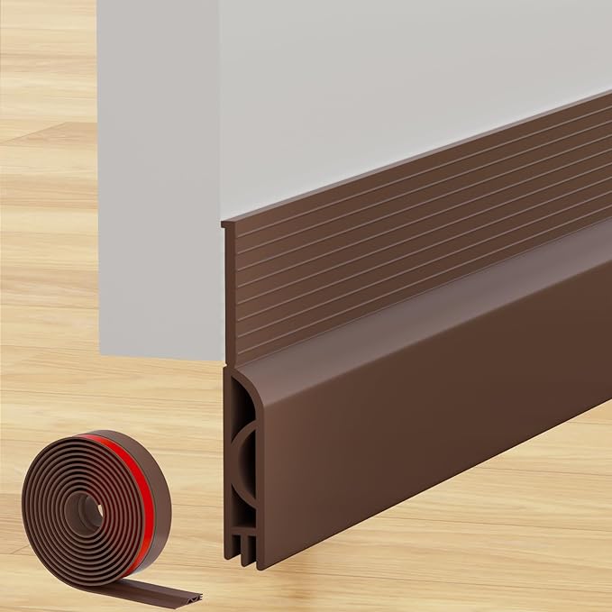 Under Door Draft Stopper, Self-Adhesive Door Sweep by Lumimoi