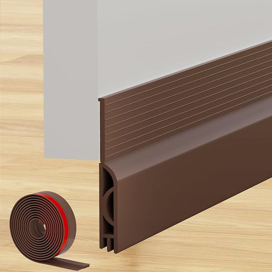 Under Door Draft Stopper, Self-Adhesive Door Sweep by Lumimoi