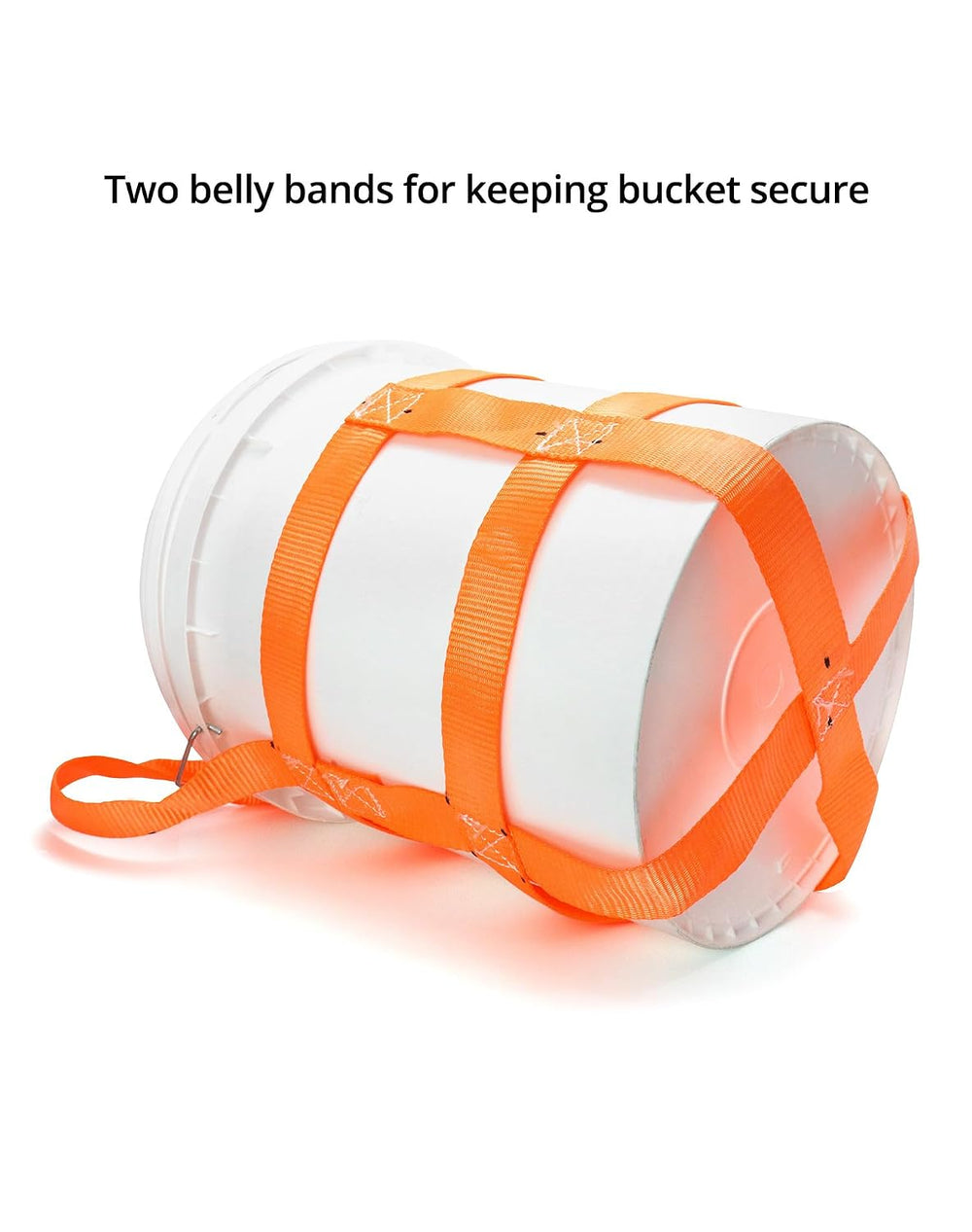 QWORK Durable Bucket Sling with Belly Bands for 5 Gallon Bucket, 200lbs Capac...