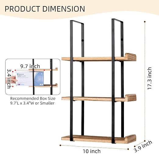 Glove Holder Dispenser for Wall Mount Wooden Metal Disposable Latex Glove Box - Image 2