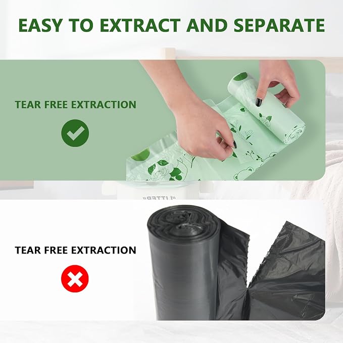 VOK 8 Gallon Trash Bags Drawstring, Medium Trash Bags - Image 3