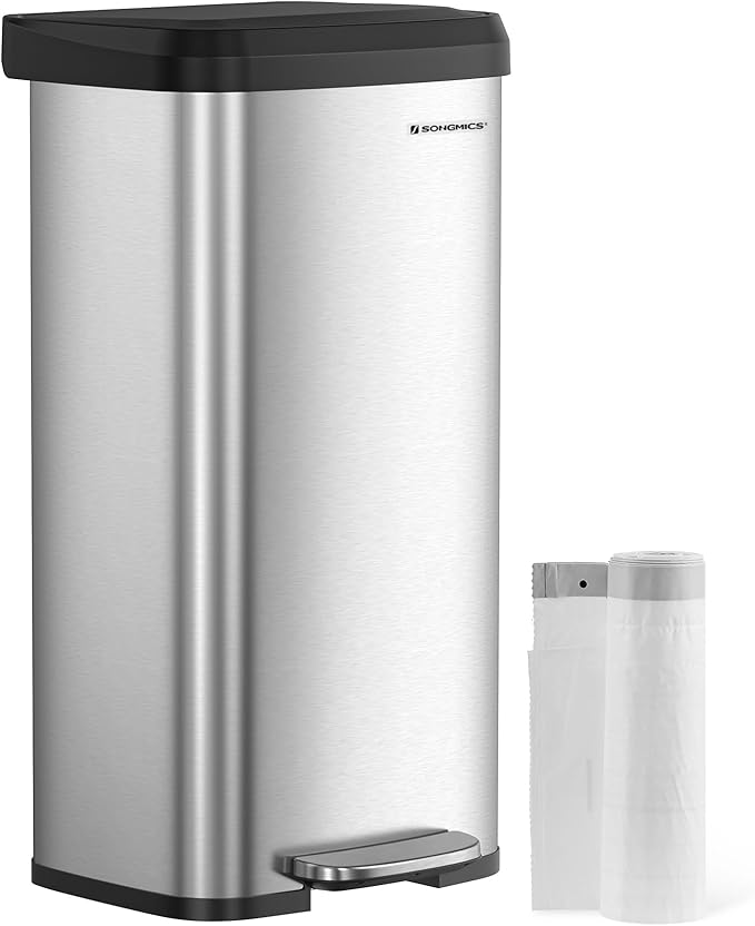SONGMICS Kitchen Trash Can, 18-Gallon Stainless Steel Garbage Can, by SONGMICSbySONGMICSHOME