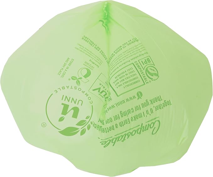 UNNI Compostable Trash Bags, 2.6 Gallon / 9.84 Liter, Extra Thick 0.71 Mil - Image 4
