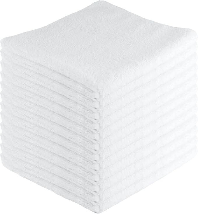 Microfiber Cleaning Cloths, 12 Pack, All-Purpose, Highly Absorbent, Washable by JDHomease