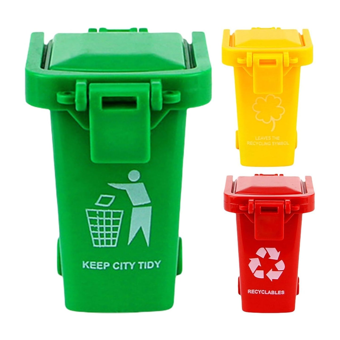 Toy Garbage Cans Waste Bucket Storage Holder | Vehicle Garbage Bin for Little Kids Desk Desktop Table Classroom Office Party