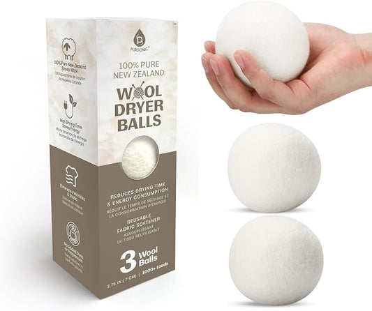Pursonic Laundry Wool Dryer Balls – Reusable Dryer Balls Made from 100% Pure by Pursonic
