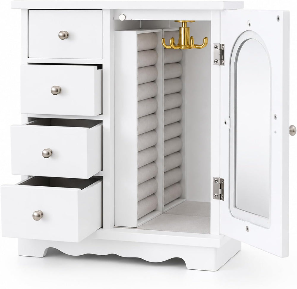 ZGZD Jewelry Box Organizer for Women, Large-Capacity Jewelry Storage Cabinet ...