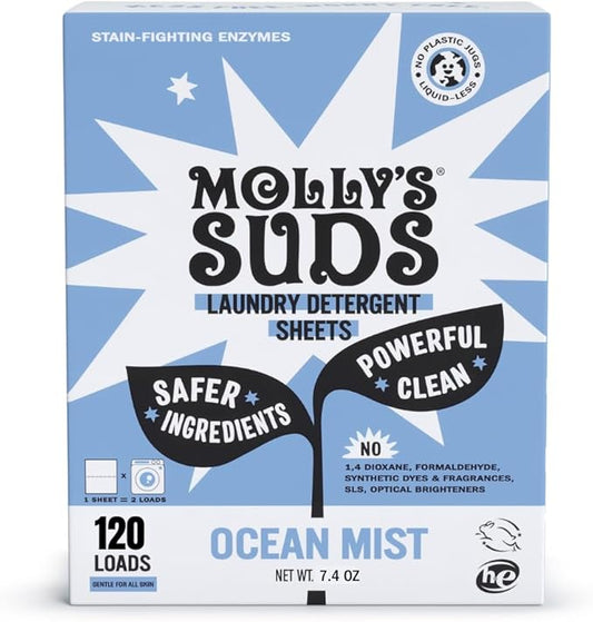 Molly’s Suds Laundry Detergent Sheets | Gentle on Sensitive Skin, Powerful by MollysSuds