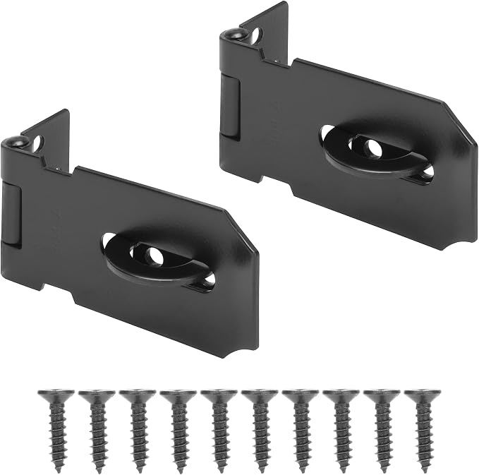 3" Door Padlock Safety Hasp Latch 2 Pcs, Door Hasp Clasp Lock Gate Shed Hasp by YONSIN
