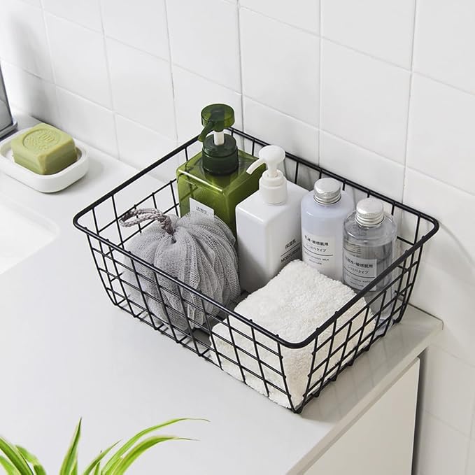 Kitchen Wire Baskets Farmhouse Decor Metal Food Storage Organizer, Household - Image 7