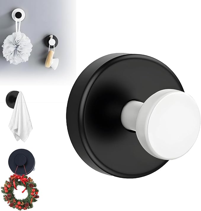 Suction Cup Hooks for Wreaths, 2025 New No Drill Suction Cup Hooks on Glass by ANYSENTHome