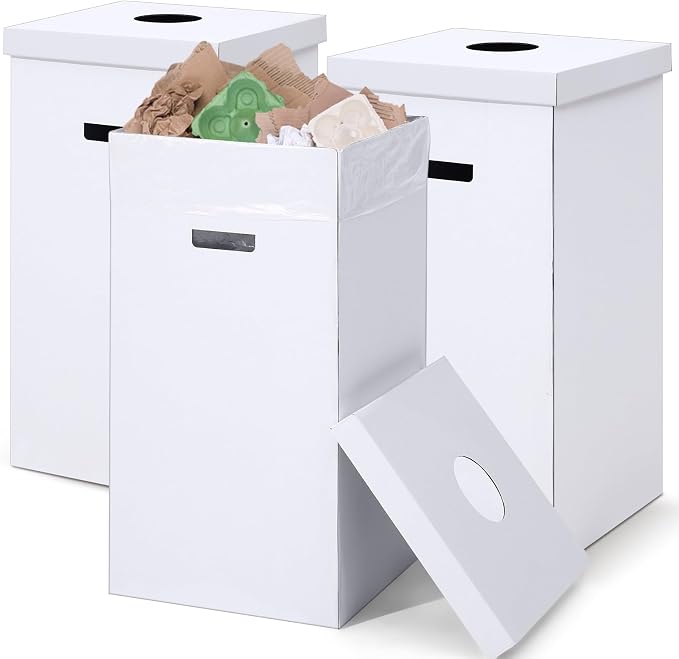 3 Pcs Cardboard Trash Cans by Kritkin