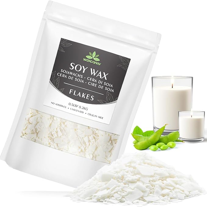 Soy Wax Flakes, Waxcanpy Natural Candle Wax, Organic Soy Wax by Waxcanpy