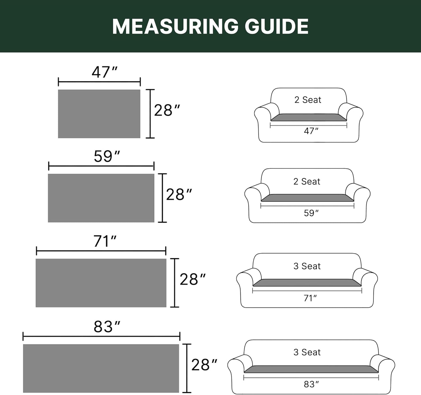 H.VERSAILTEX Chenille Couch Cover for Dogs Washable Soft Sofa Covers Sectional Sofa Cover Non-Slip Thick Couch Protector Dog Pet Bed Covers(Ivory, 28" x 71")