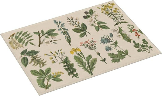 Vintage Color Plants Herbs Floral Microfiber Dish Drying Mat - Image 2