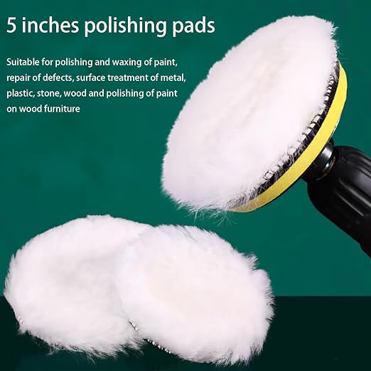 5 inches Wool Buffing Pads polishing Soft Sheepskin - Image 4