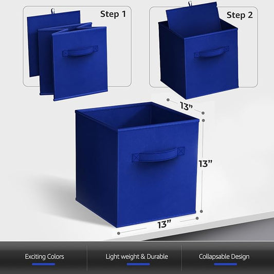 Sorbus 13 Inch Collapsible Fabric Storage Cubes - Image 2