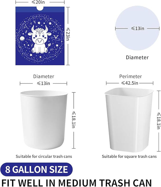 VOK 8 Gallon Trash Bags Drawstring, Medium Trash Bags - Image 2