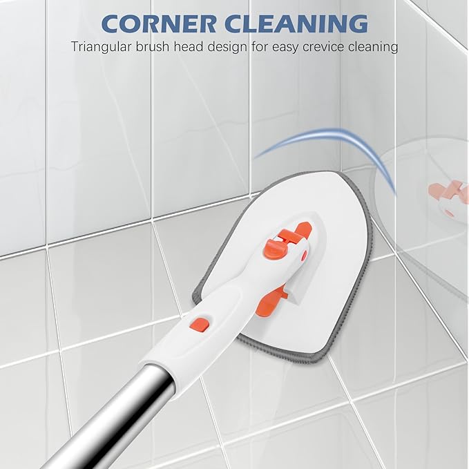 SetSail Floor Scrub Brush, 3-In-1 Tile Tub Floor Scrubber - Image 5