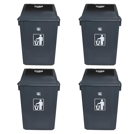 4-Pack 13 Gallon Plastic Trash Cans - Image 7