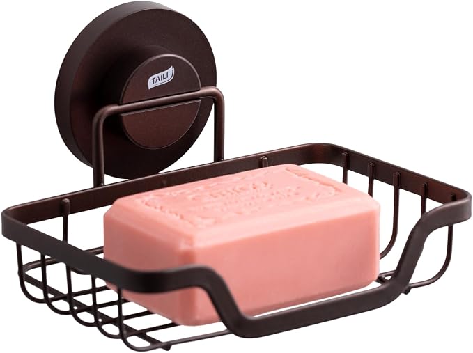 TAILI Soap Holder Bar Dish Suction Cup, Bar Shampoo Rack by TAILI
