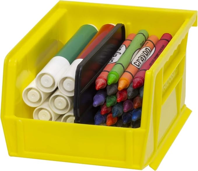 Akro-Mils 30210 AkroBins Plastic Storage Bins, Space-Saving Stackable Bins