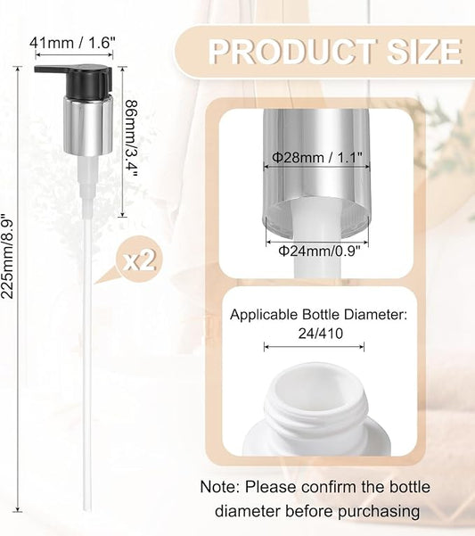 uxcell 2 Pcs Soap Dispenser Pump Heads, Hand Soap Dispensers Top Pumps - Image 2