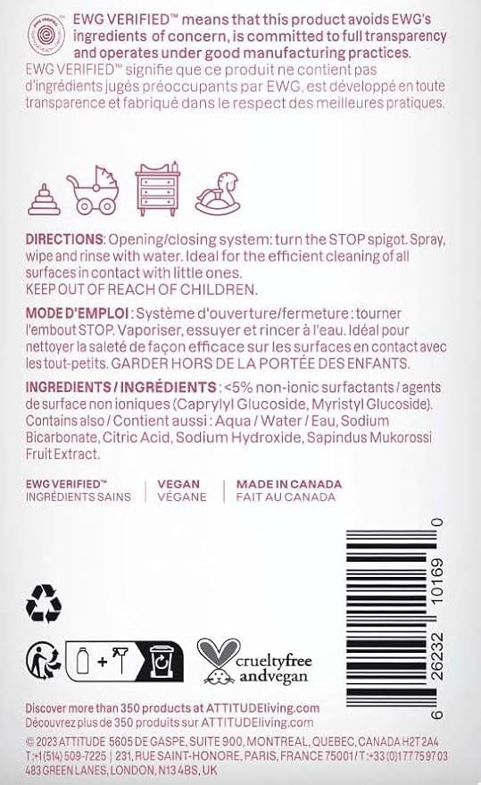 ATTITUDE Toy and Surface Cleaner, EWG Verified Multi-Surface Products, - Image 8