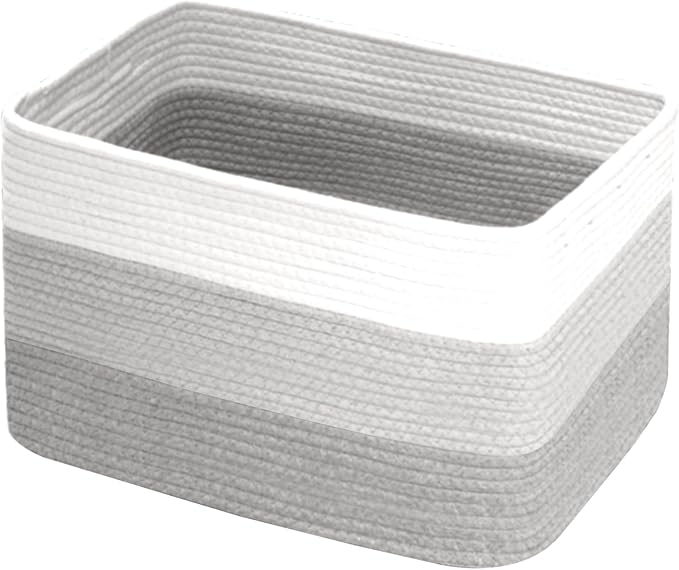 Hopegiver Woven Storage Baskets 15x11x10 Inch, 1 Pack Collapsible Cube Storage by HOPEGIVER