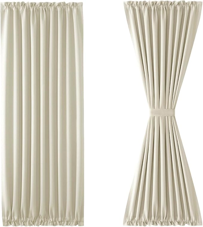 DWCN French Door Curtains – Rod Pocket Thermal Blackout Curtain - Image 7