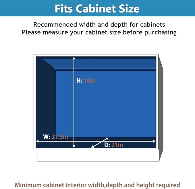 LOVMOR 2 Tier Individual Pull Out Cabinet Organizer 20" W x 21" D, Slide Out - Image 4