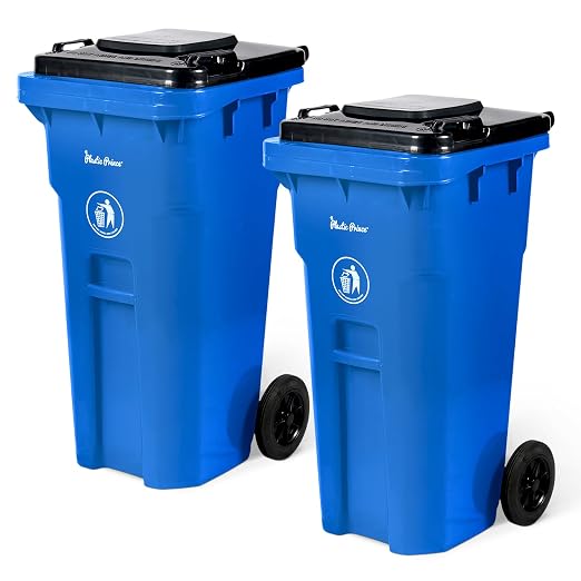 32 Gallon Trash Can Outdoor Recycling Bin by PlasticPrince